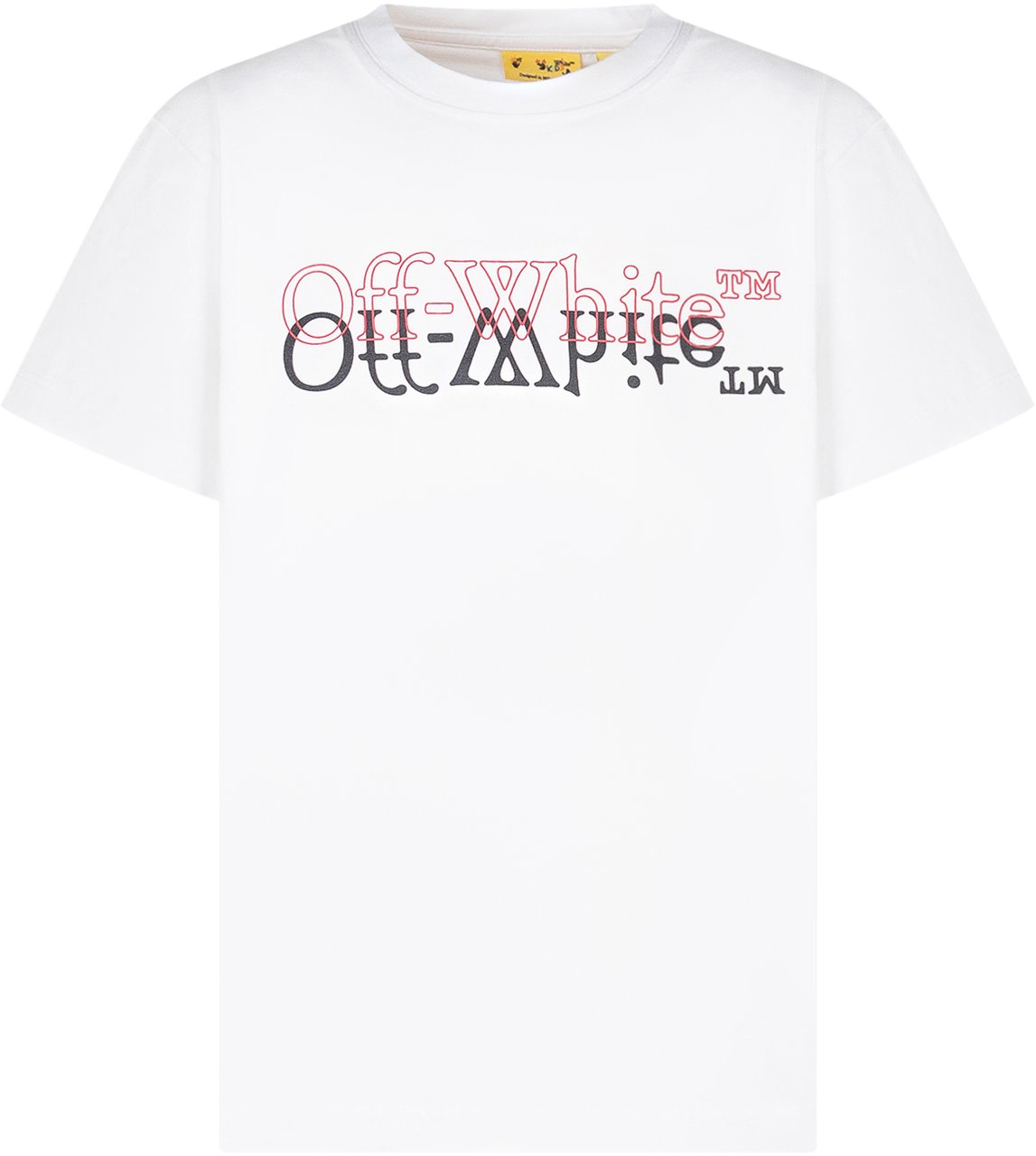 OFF-WHITE T-shirt con Stampa Frontale e Girocollo Wit