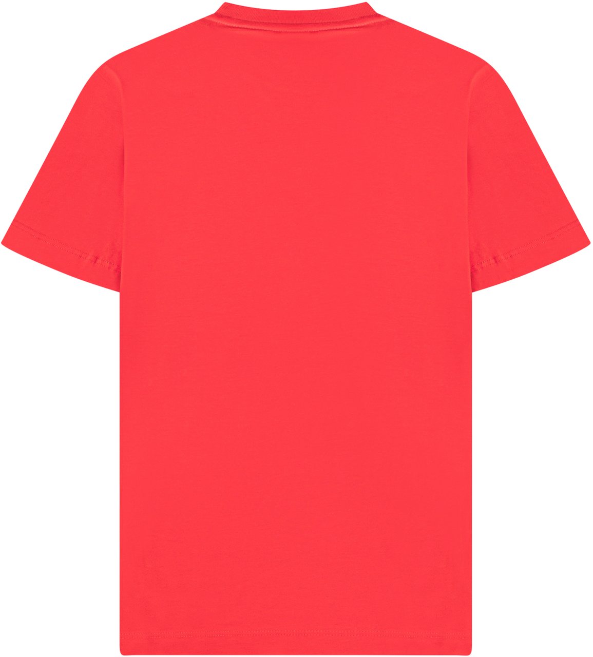 OFF-WHITE T-shirt con Stampa Frontale e Girocollo Rood