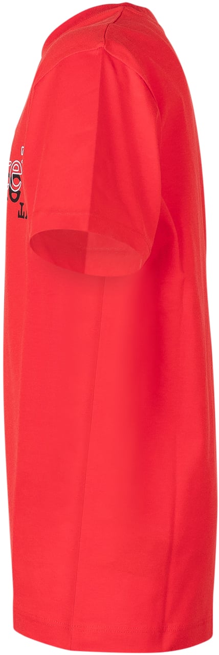 OFF-WHITE T-shirt con Stampa Frontale e Girocollo Rood