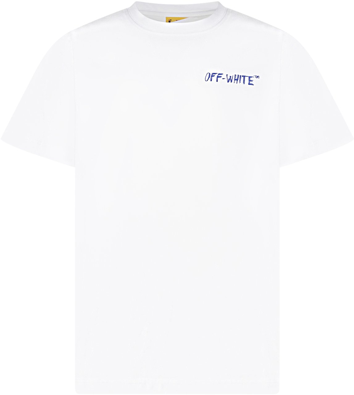 OFF-WHITE T-shirt con Logo Frontale e Girocollo Wit