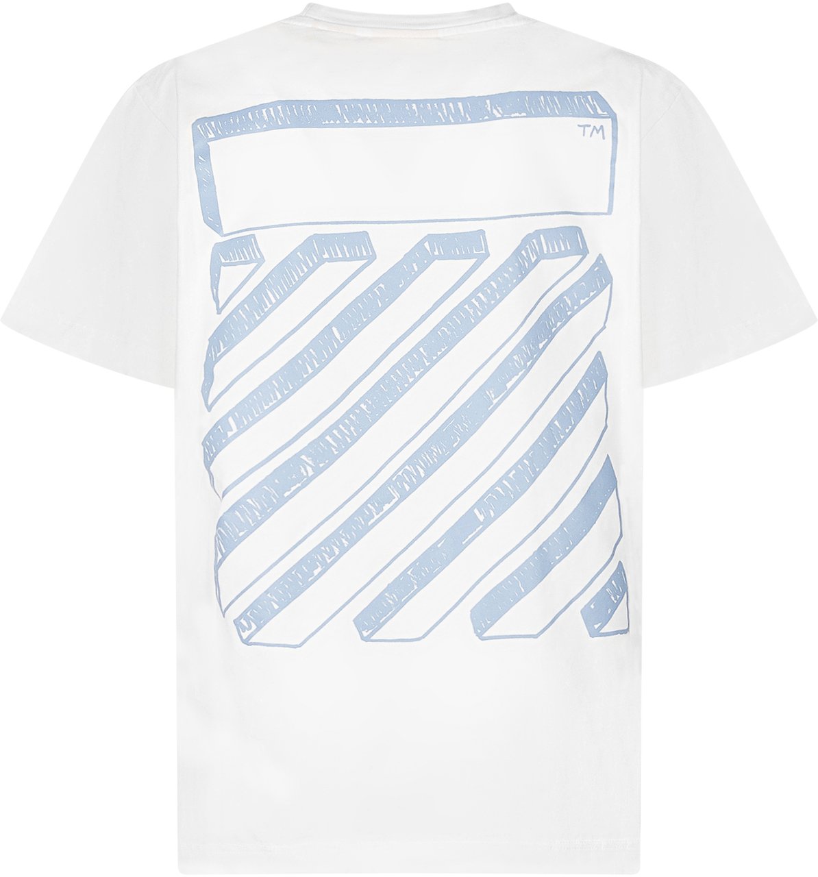 OFF-WHITE T-shirt con Logo Frontale e Girocollo Wit