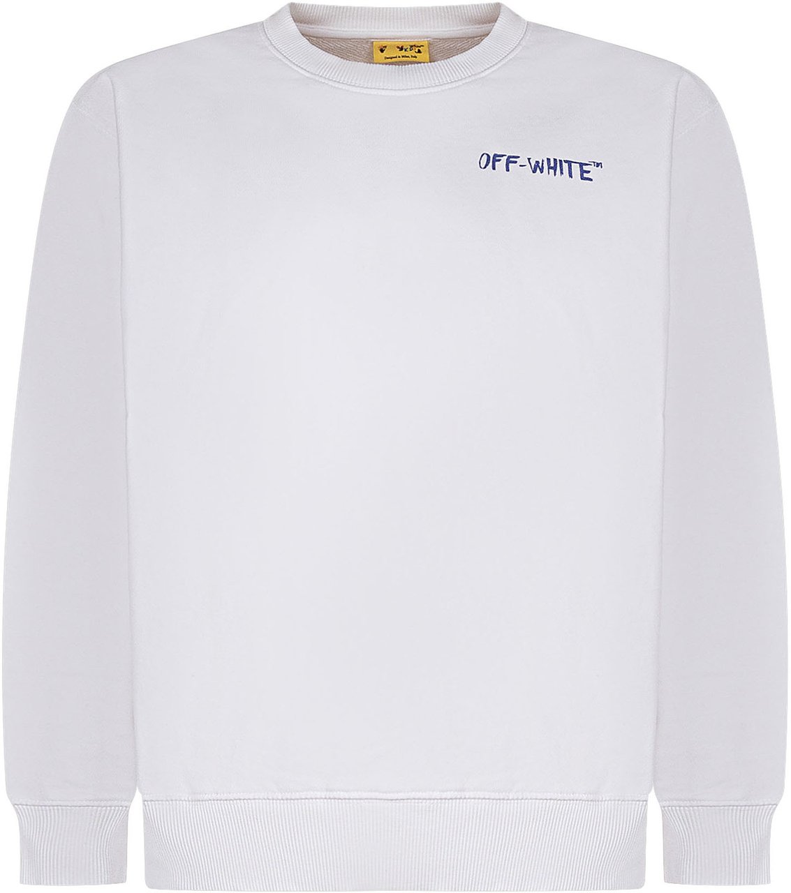 OFF-WHITE Felpa con Logo Ricamato Wit