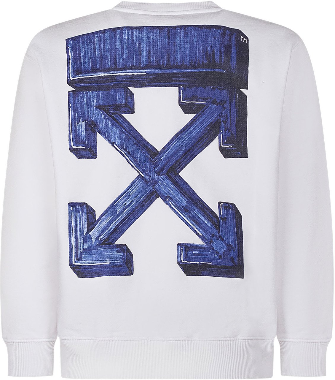 OFF-WHITE Felpa con Logo Ricamato Wit