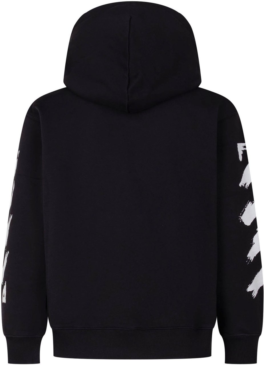 OFF-WHITE Felpa con Cappuccio Diag Paint Zwart