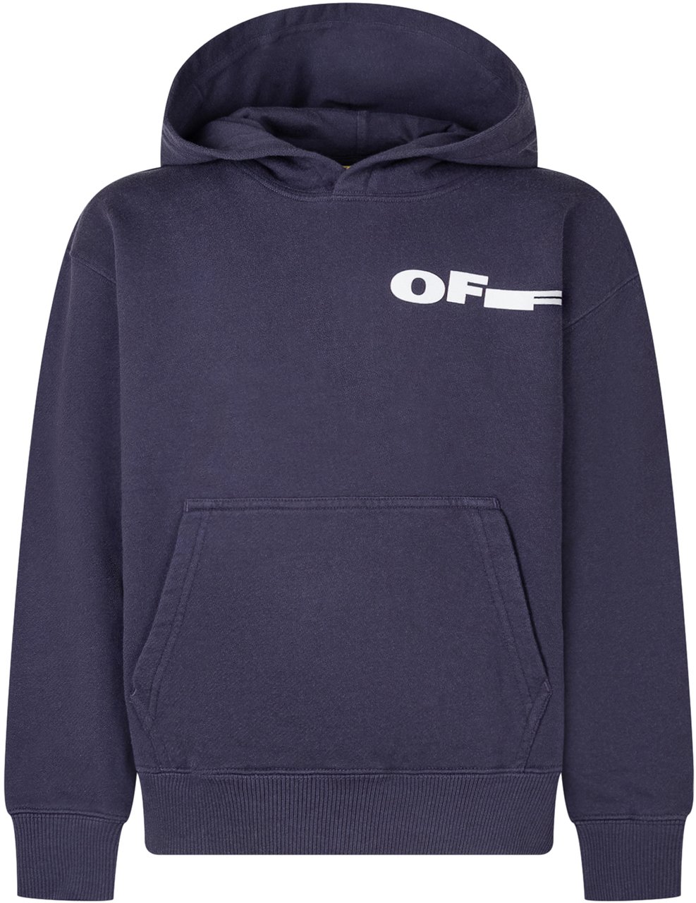 OFF-WHITE Felpa con Cappuccio e Logo OFF Navy