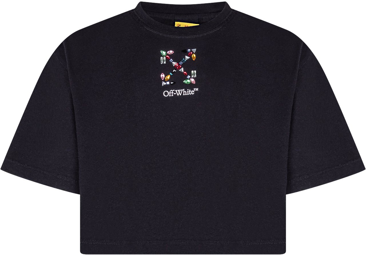 OFF-WHITE T-shirt Boxy con Stampa Arrow Stones Zwart