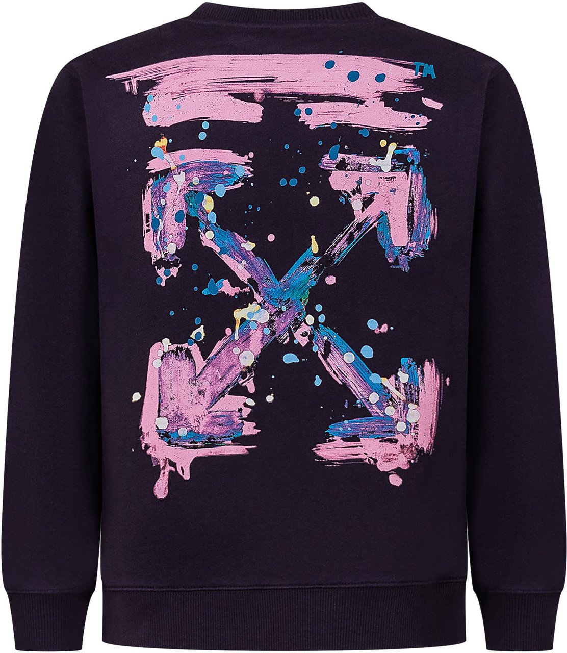 OFF-WHITE Felpa Arrow Splat Crewneck Zwart