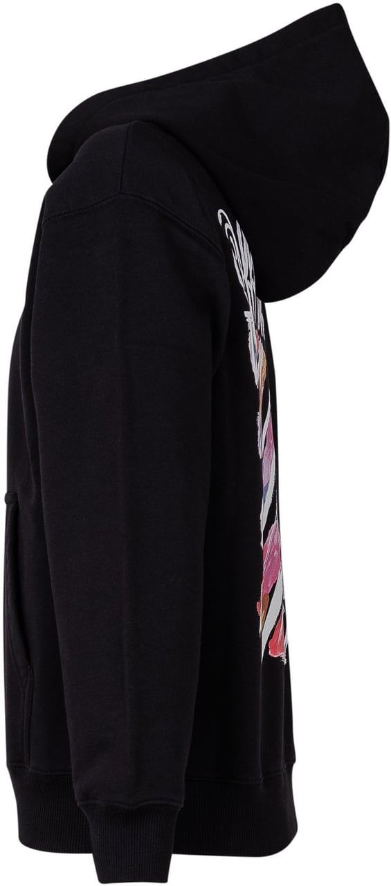 OFF-WHITE Felpa Diag Watercolor Hoodie Zwart