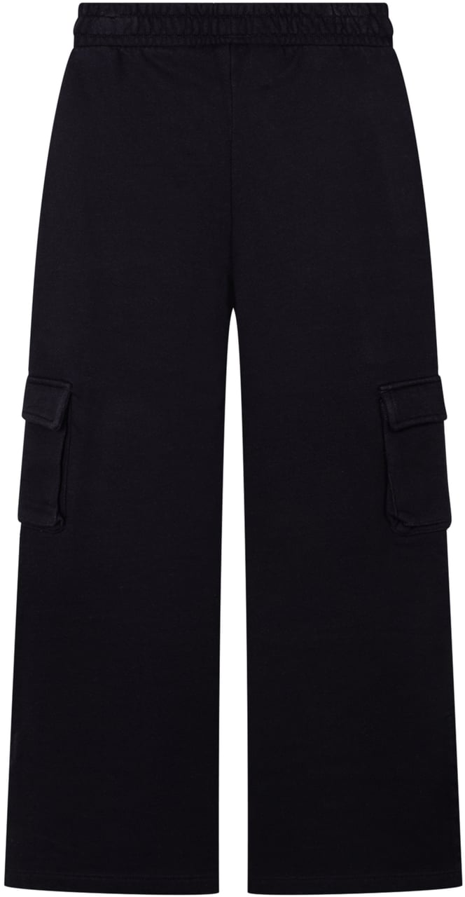 OFF-WHITE Pantaloni Wide con Tasche Cargo Bookish Zwart