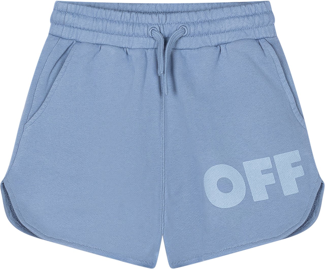OFF-WHITE Shorts in Felpa con Logo Stampato Lichtblauw