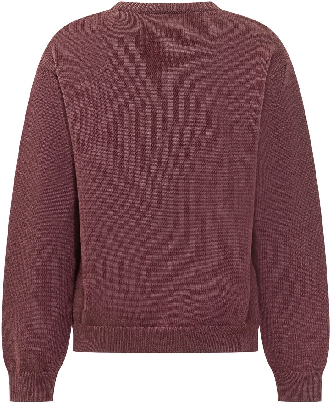 OFF-WHITE Maglia Girocollo con Ricamo Logo Maroon