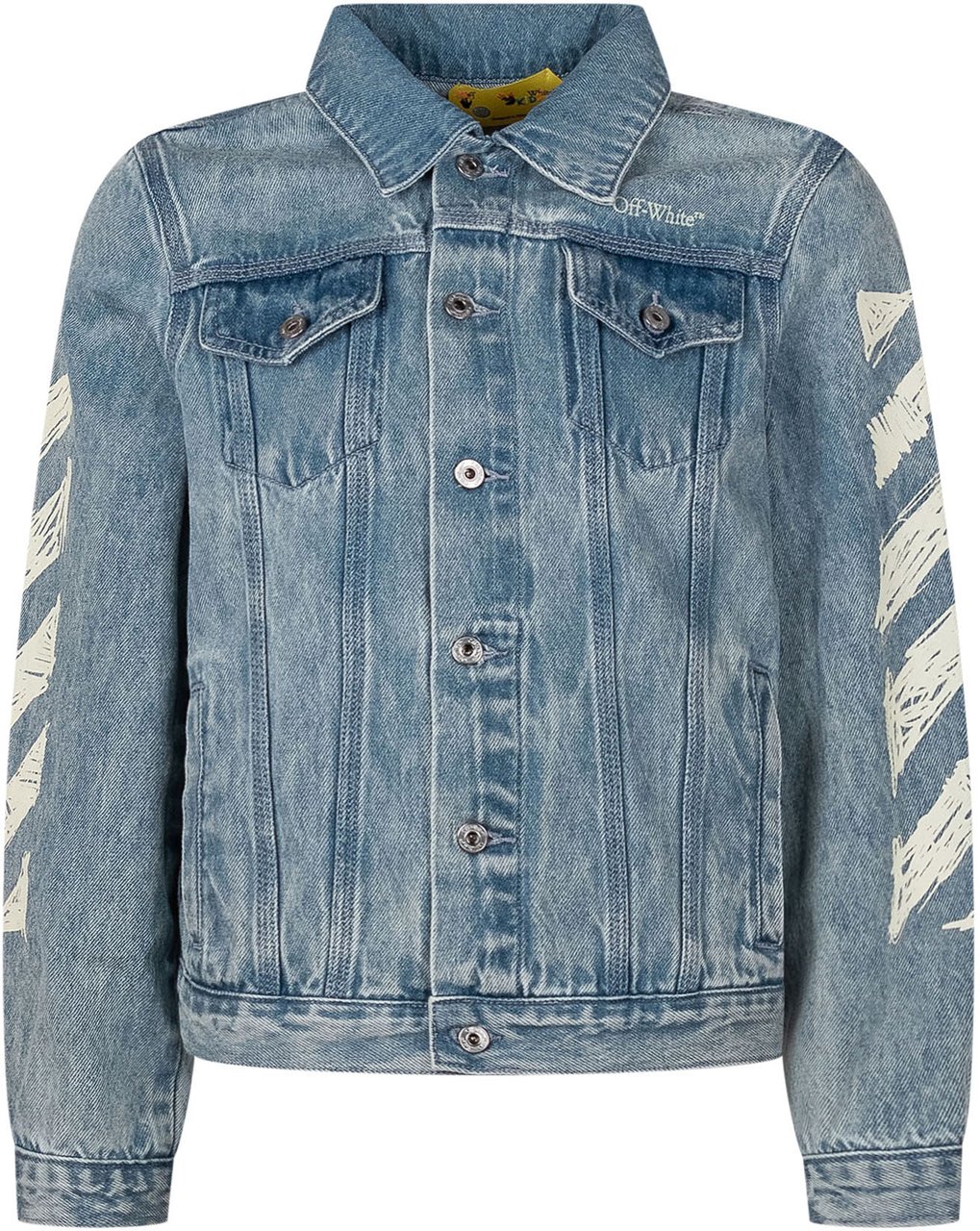 OFF-WHITE Giacca Diag Sketch Denim Blauw