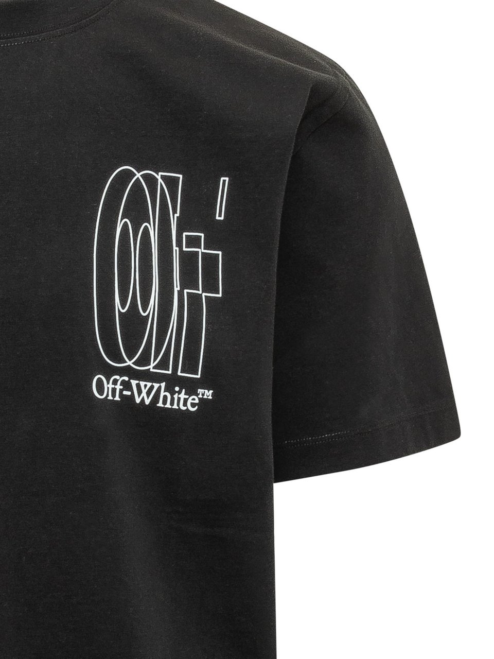 OFF-WHITE T-shirt con Stampa Frontale Zwart