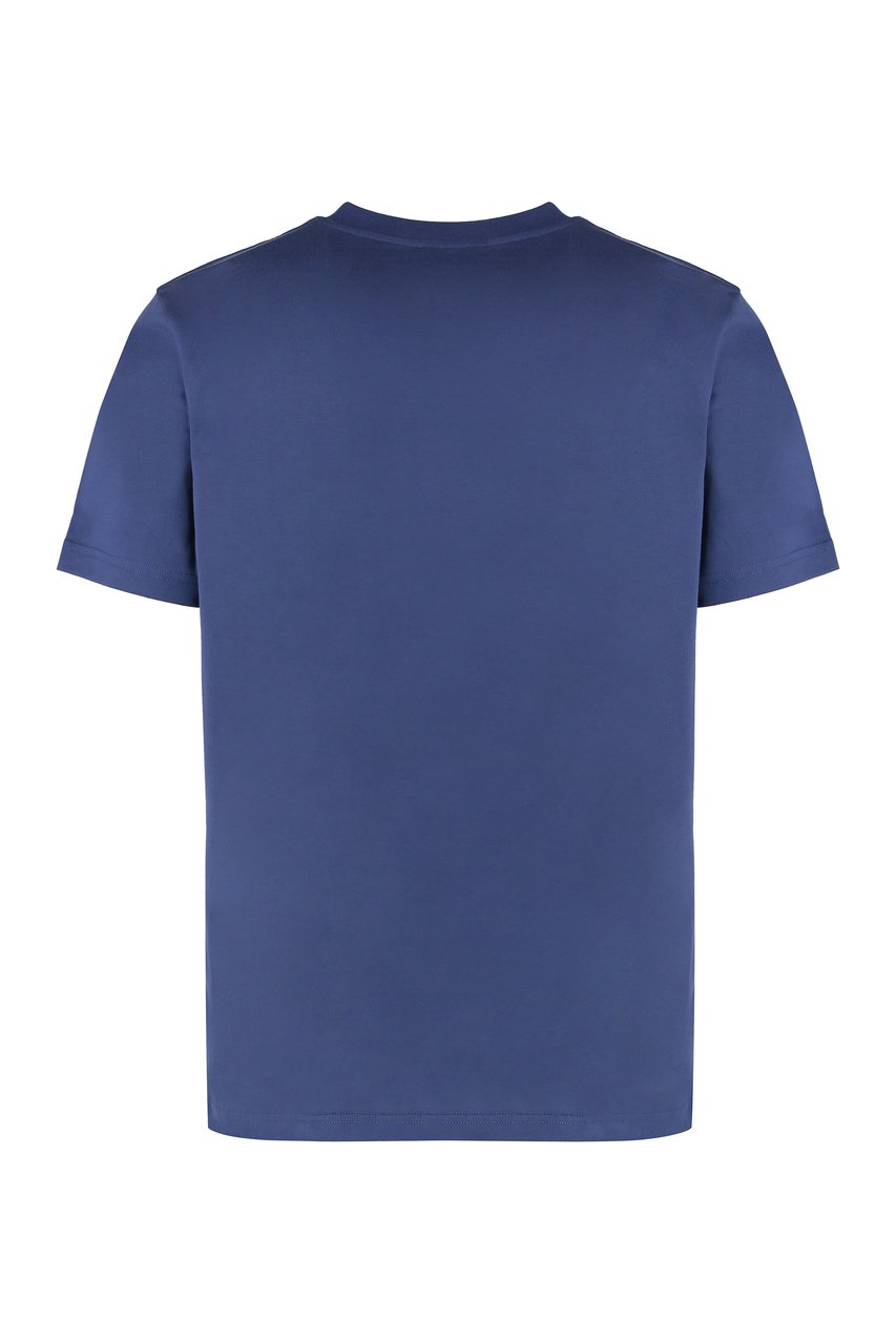 OFF-WHITE Cotton crew-neck T-shirt Blauw