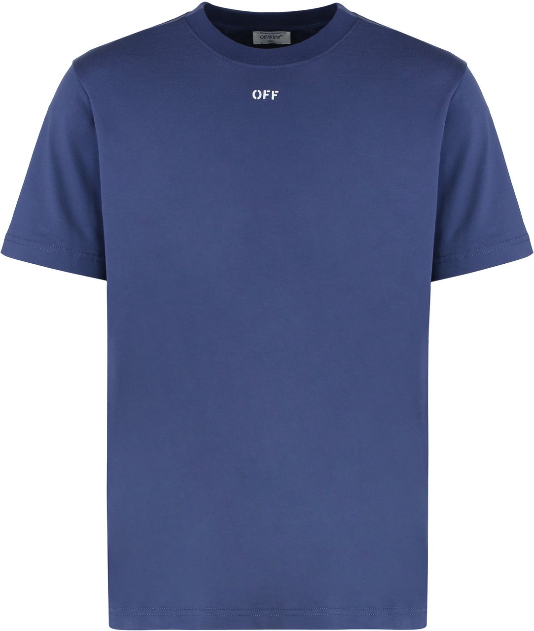 OFF-WHITE Cotton crew-neck T-shirt Blauw