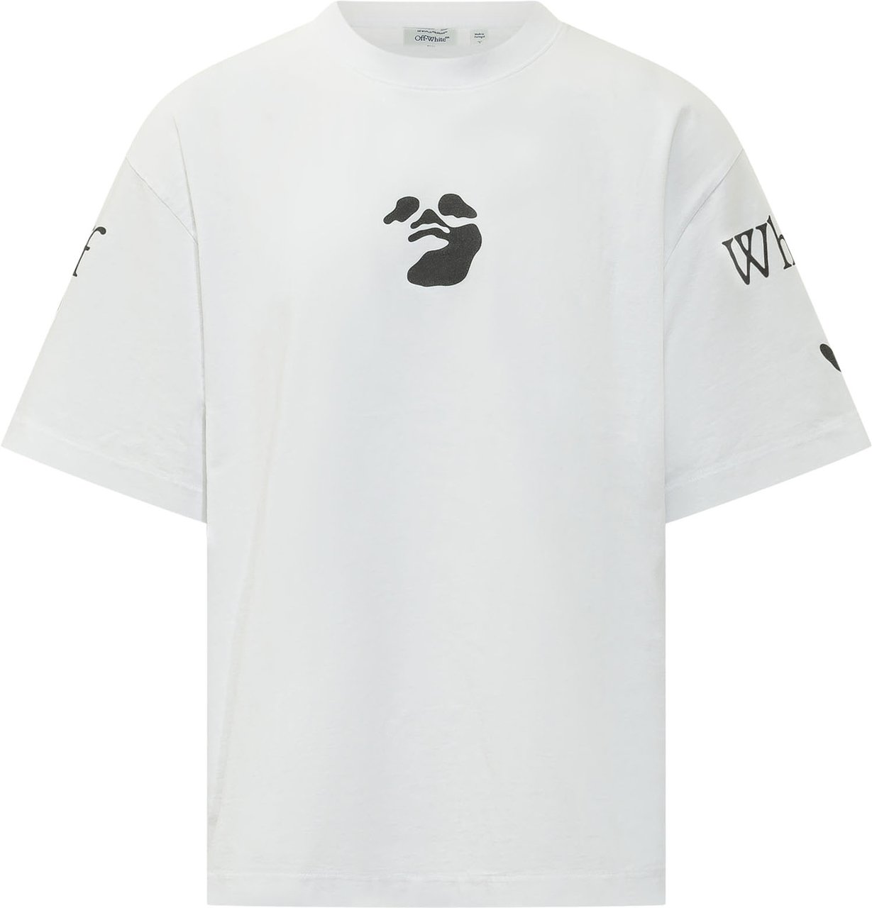 OFF-WHITE T-shirt Swimming Logo con Motivo Frontale Wit