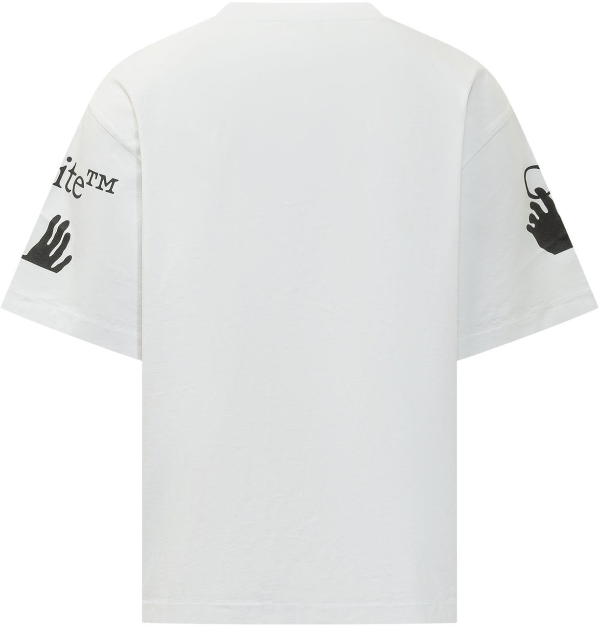 OFF-WHITE T-shirt Swimming Logo con Motivo Frontale Wit