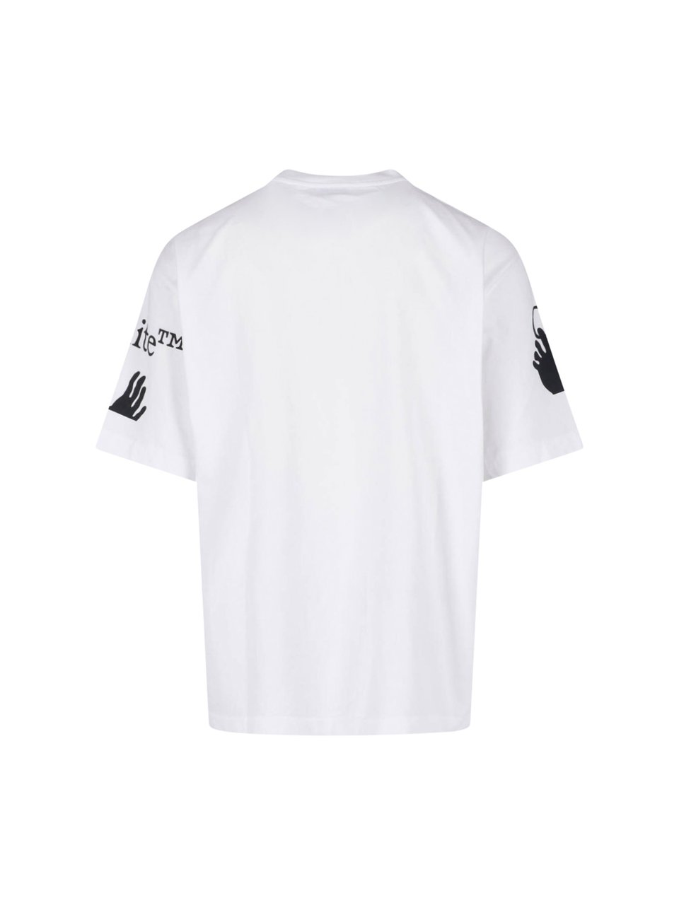 OFF-WHITE White Swimming Graphic Cotton T-Shirt Wit