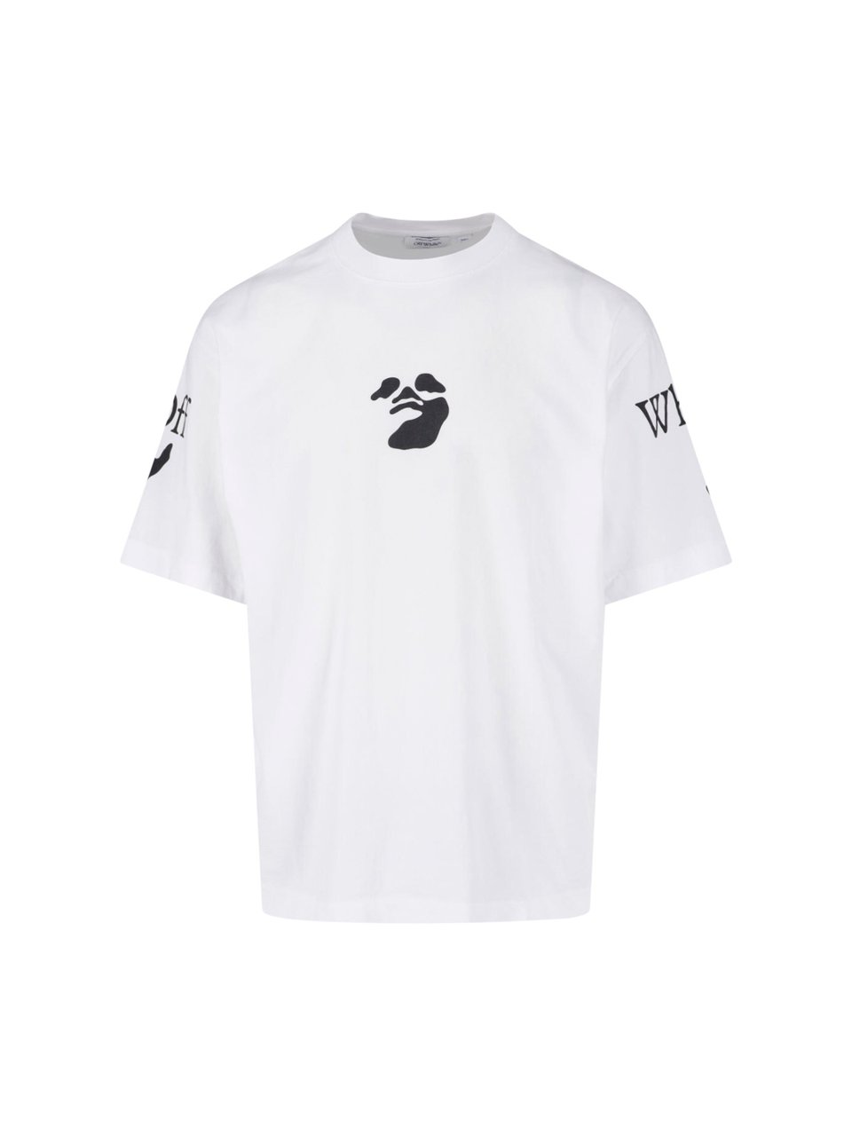 OFF-WHITE White Swimming Graphic Cotton T-Shirt Wit