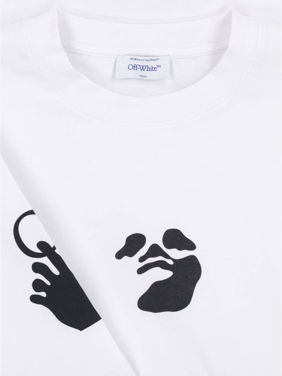 OFF-WHITE White Swimming Graphic Cotton T-Shirt Wit