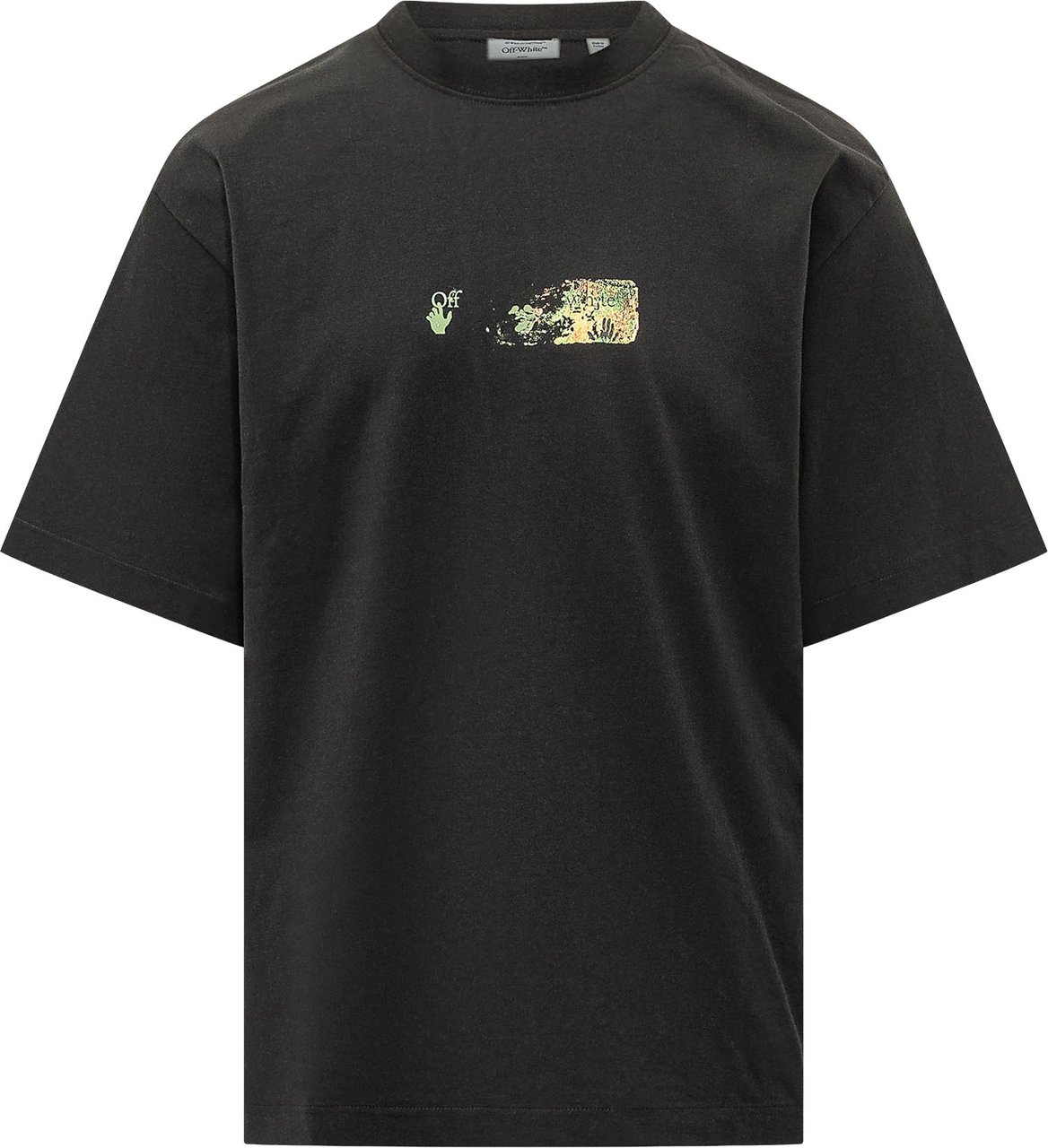 OFF-WHITE T-shirt Spices Arrow con Motivi sul Petto Zwart