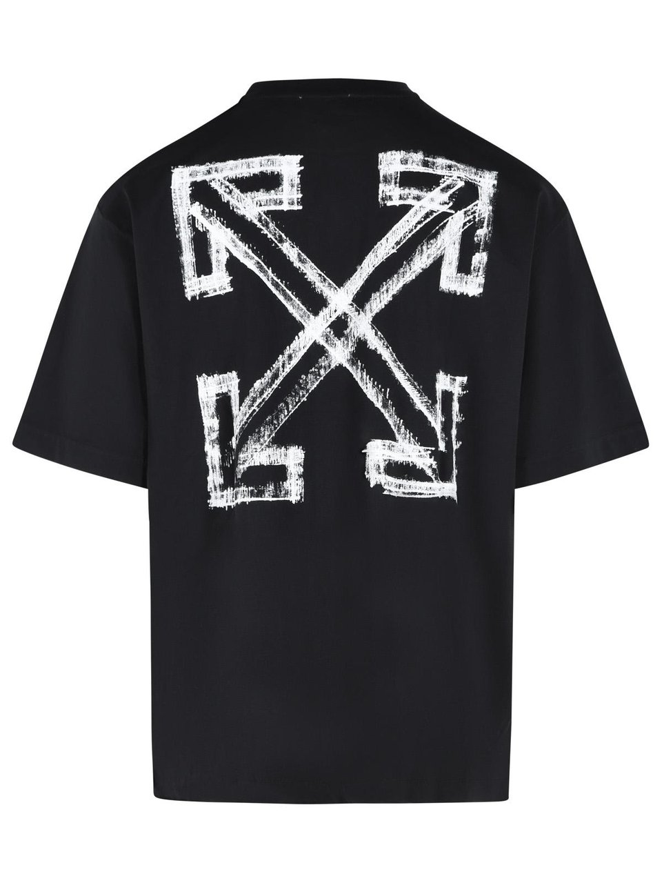 OFF-WHITE 'Motion Arrow' Black Cotton T-Shirt Zwart