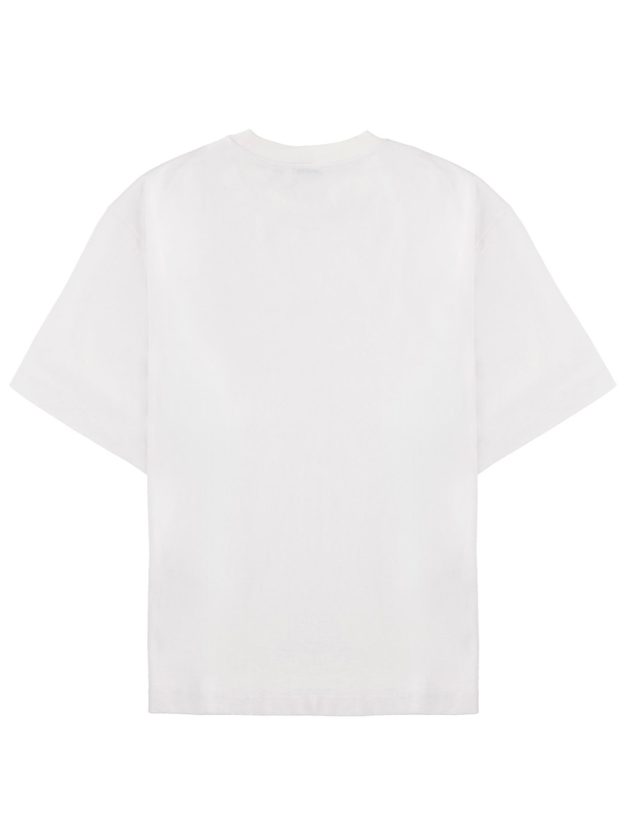 OFF-WHITE White Crew Neckline Relaxed T-Shirt Wit