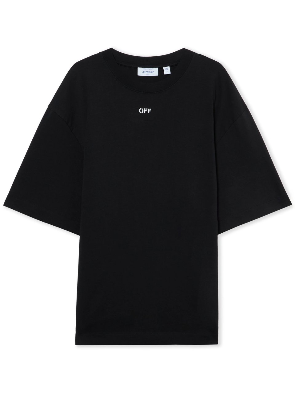 OFF-WHITE Black Abstract Paint Arrow Cotton T-Shirt Zwart