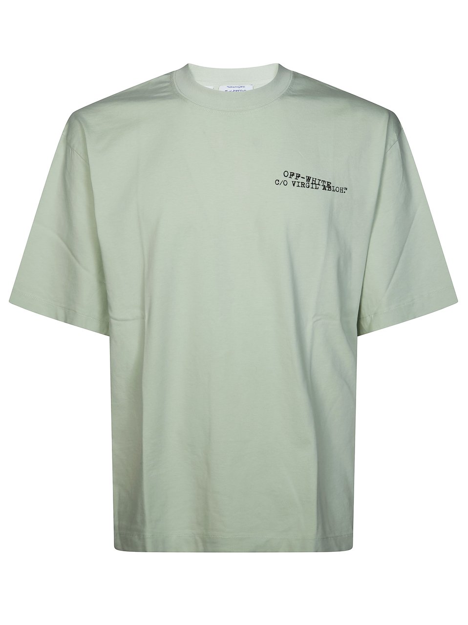 OFF-WHITE Light Muted Green Abstract Graphic T-Shirt Grijs