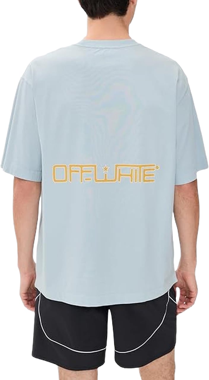 OFF-WHITE OFF WHITE Heren Sporty Skate Tee Blauw