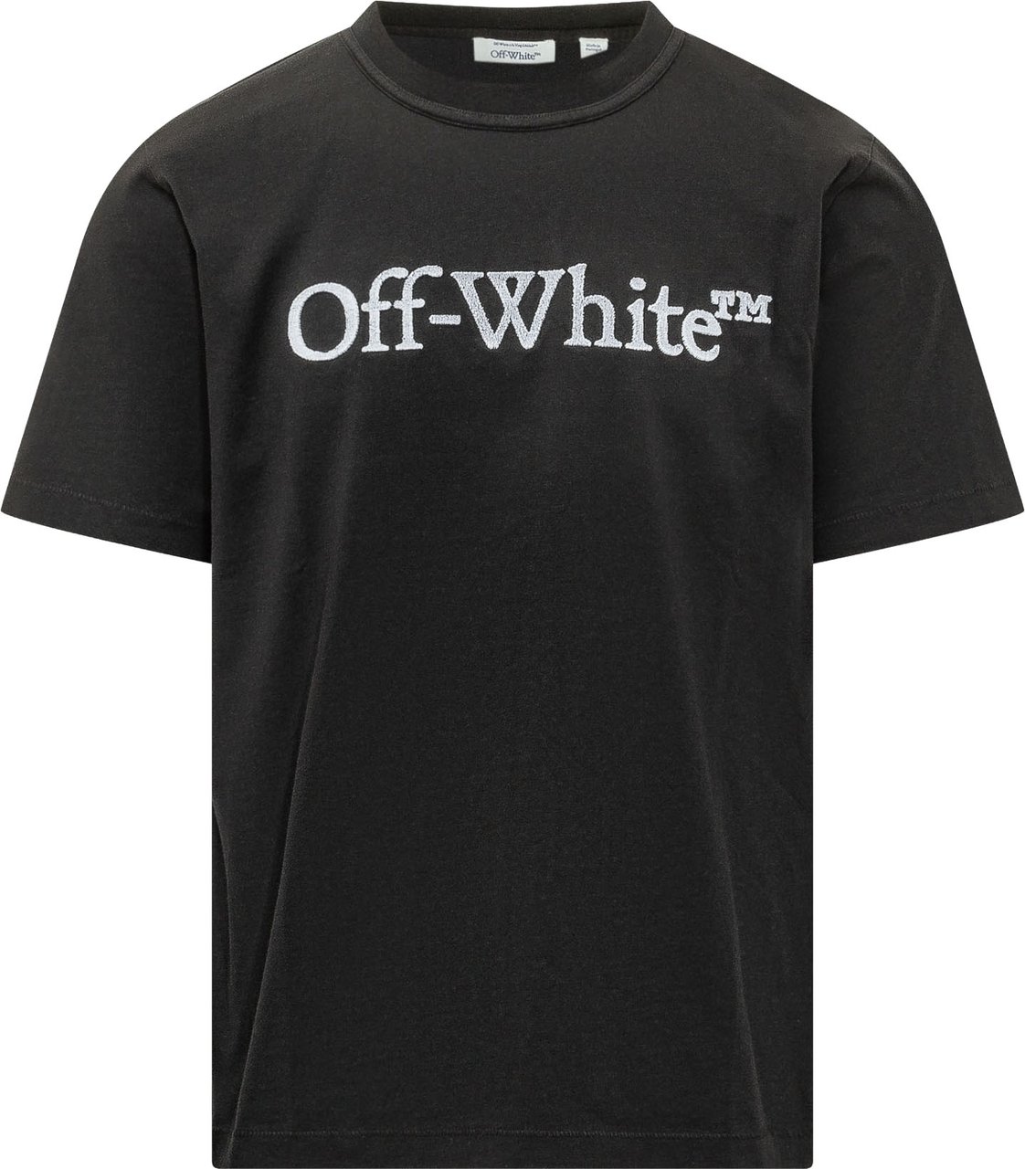OFF-WHITE T-shirt Big Bookish con Logo Zwart