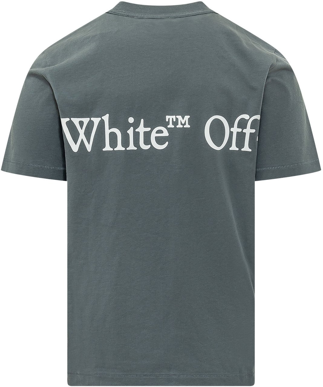 OFF-WHITE T-shirt Bookish Scarf con Grafica Logo Grijs