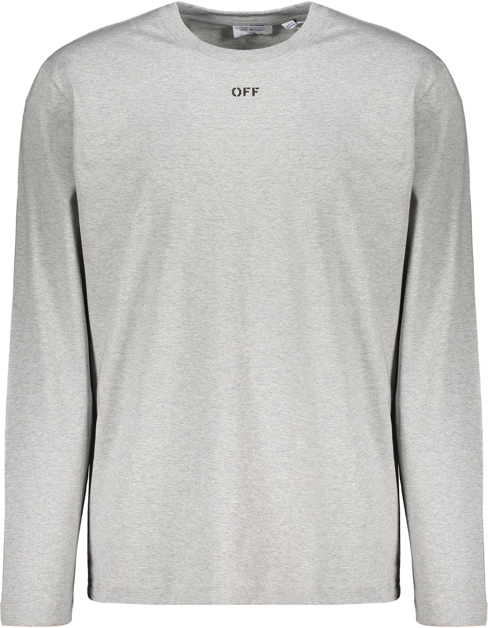 OFF-WHITE Gray long-sleeved t-shirt soft and breathable Zwart