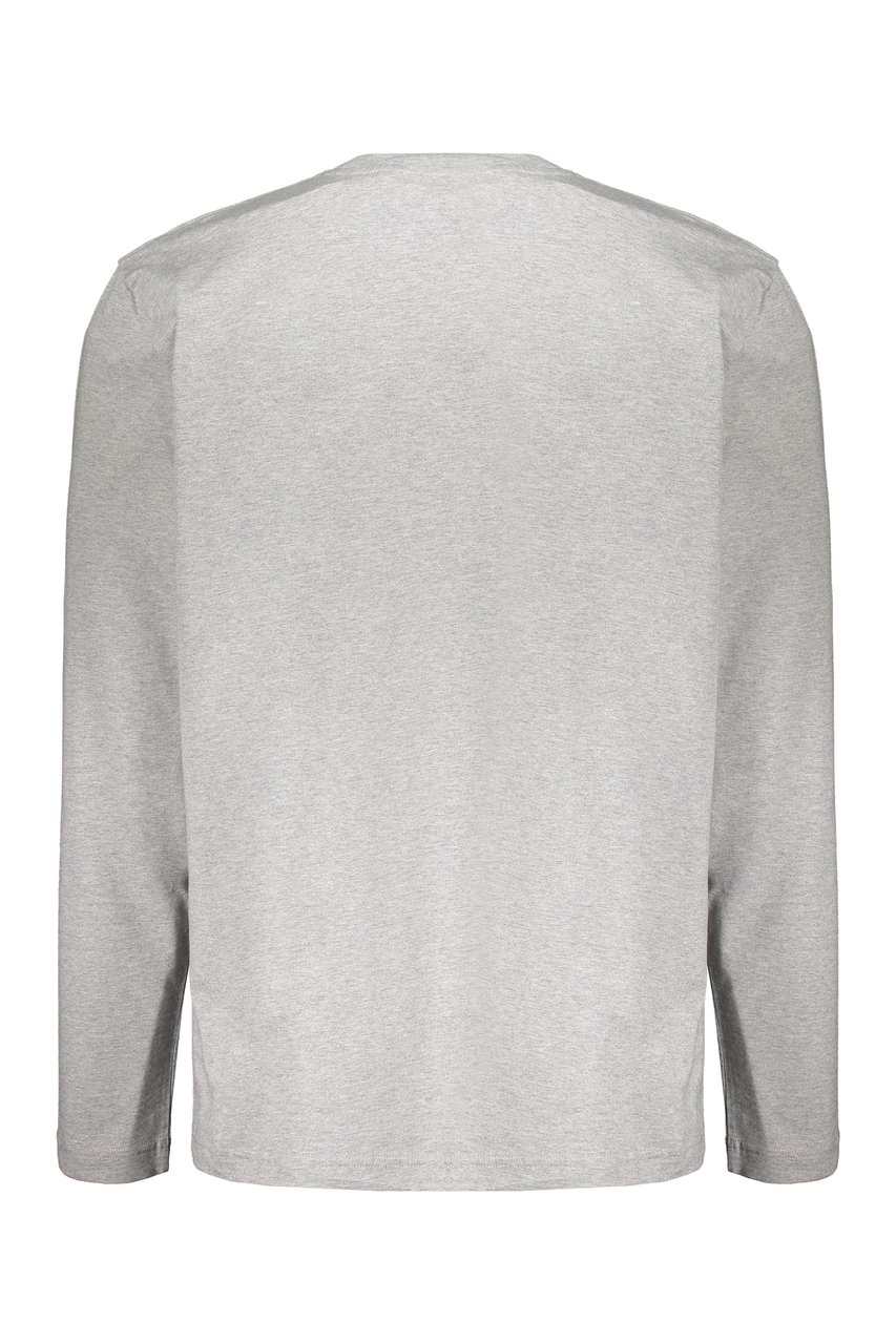 OFF-WHITE Gray long-sleeved t-shirt soft and breathable Zwart