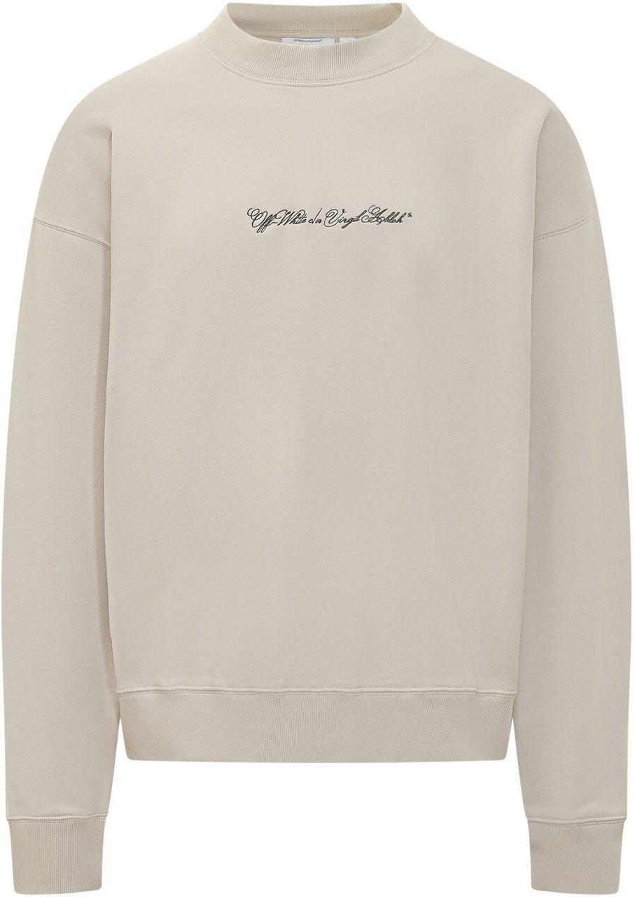 OFF-WHITE Felpa Girocollo con Logo Wit