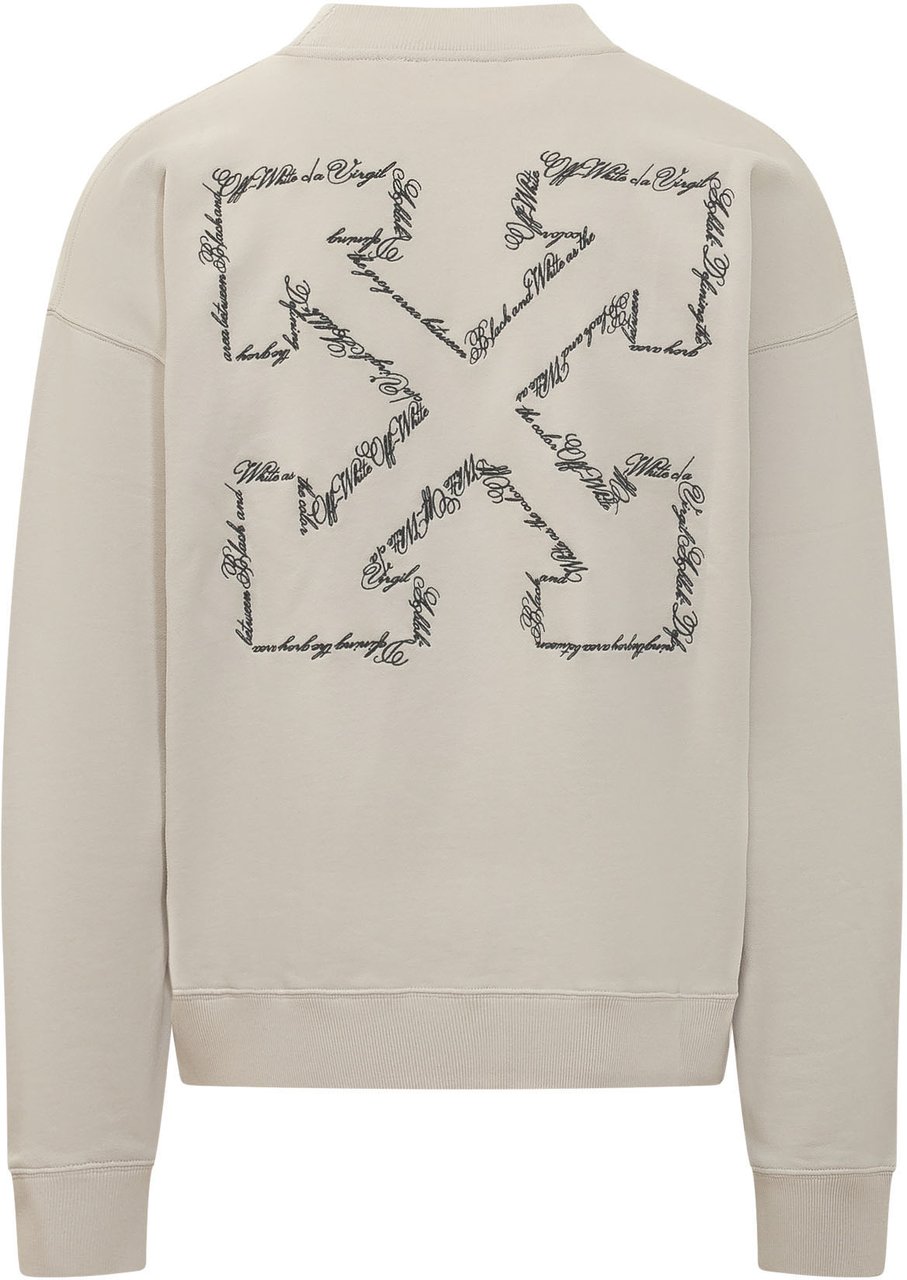 OFF-WHITE Felpa Girocollo con Logo Wit