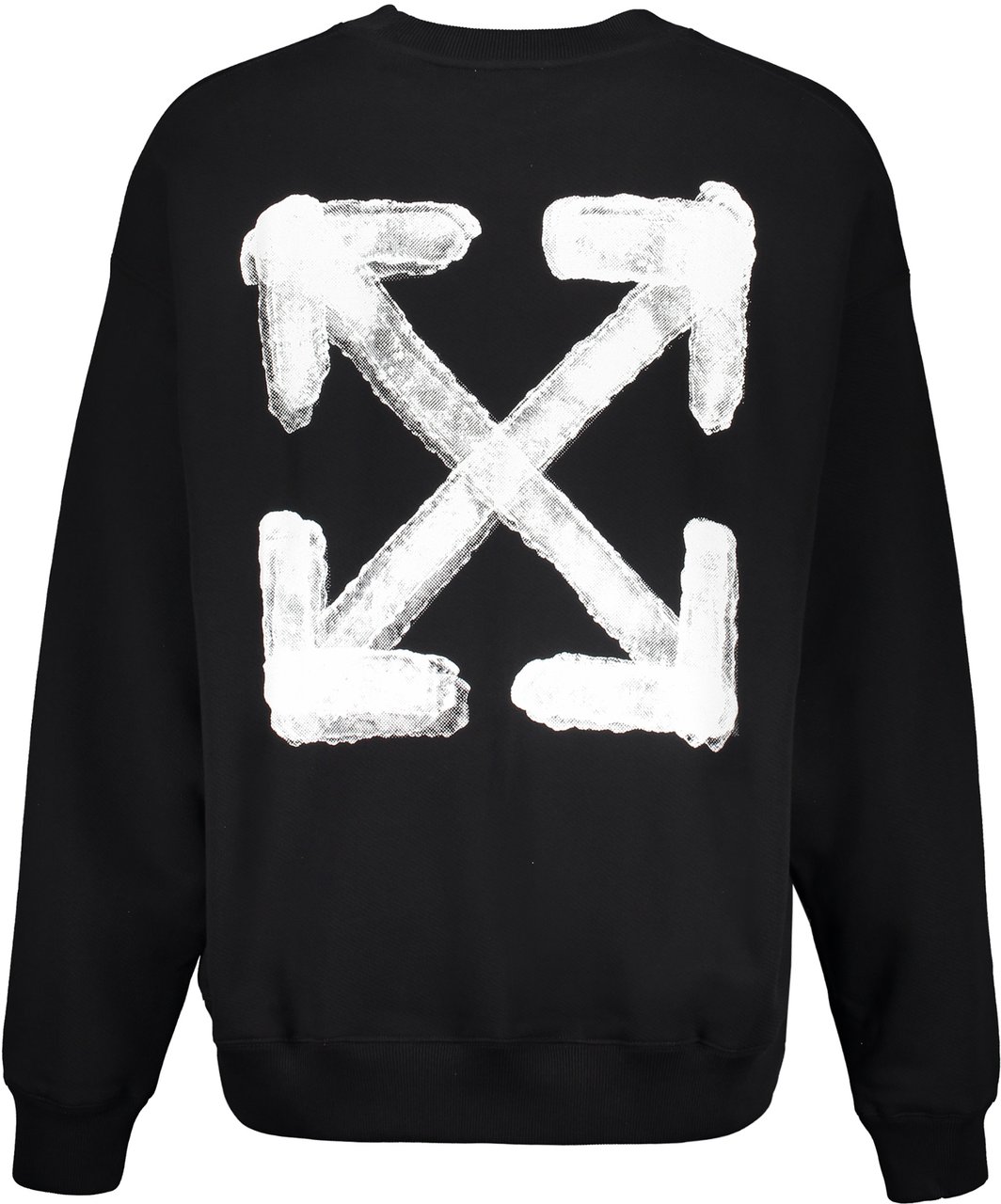 OFF-WHITE Black hoodie in cotton, versatile and comfortable style Zwart