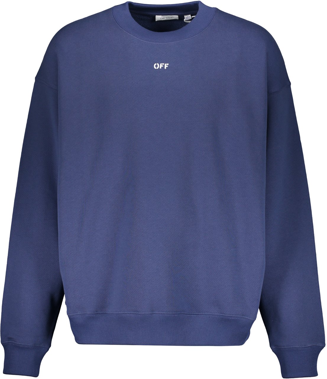 OFF-WHITE Elegant dark blue sweatshirt, comfort and style Blauw