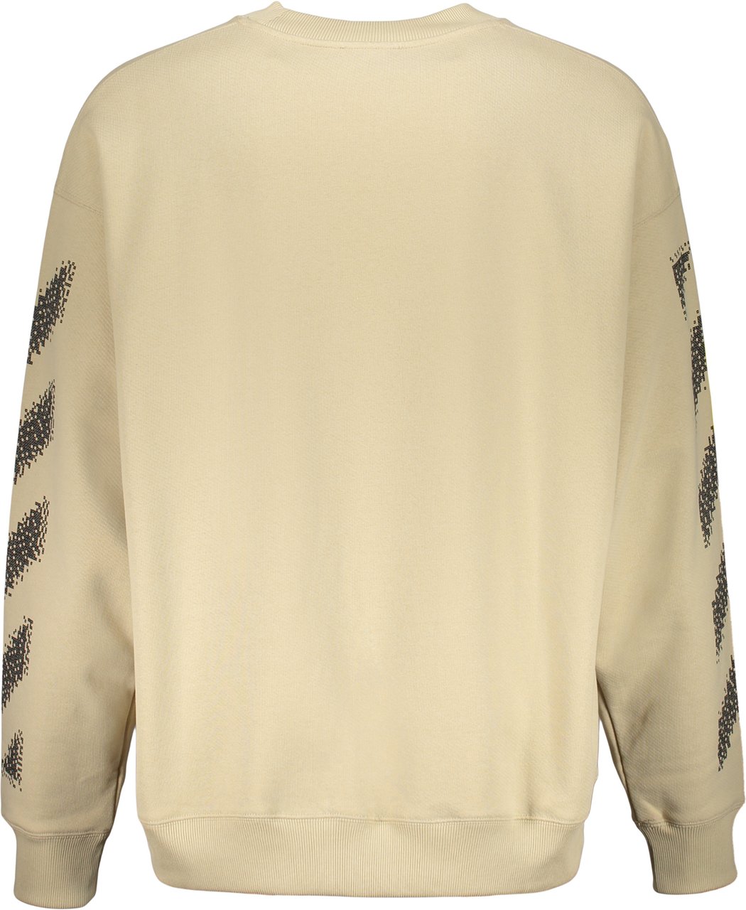 OFF-WHITE Beige sweatshirt with diagonal stripes Bruin