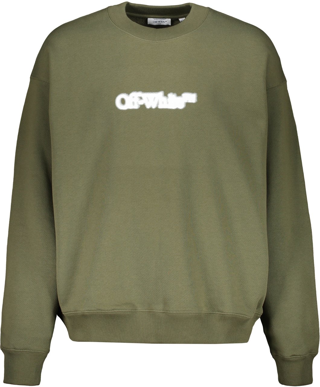 OFF-WHITE Green olive comfort sweatshirt long sleeves Wit