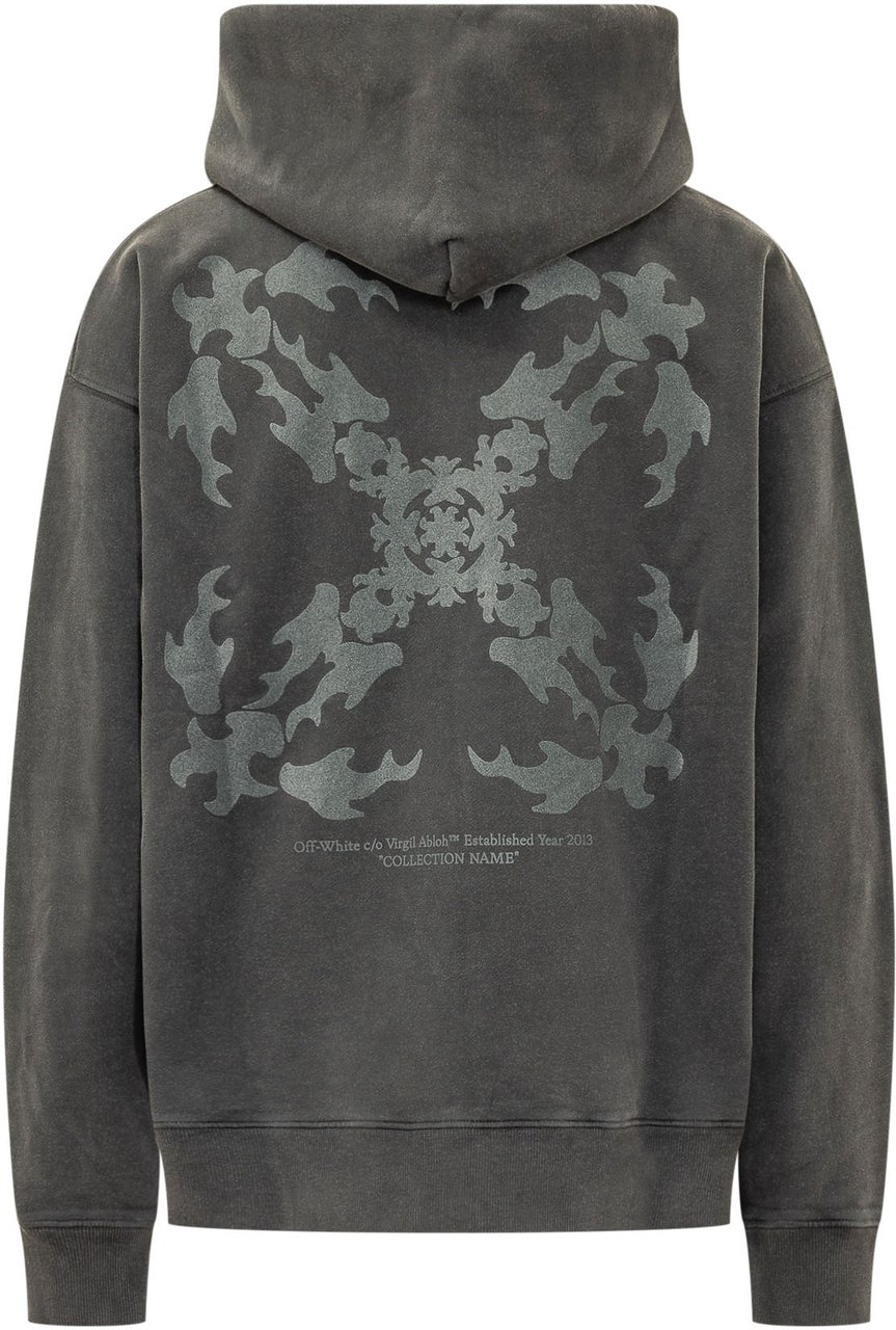 OFF-WHITE RUGS ARROW HOODIE Donkergrijs