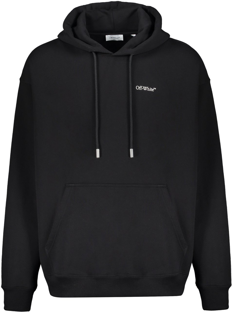 OFF-WHITE Black hoodie with pocket Zwart