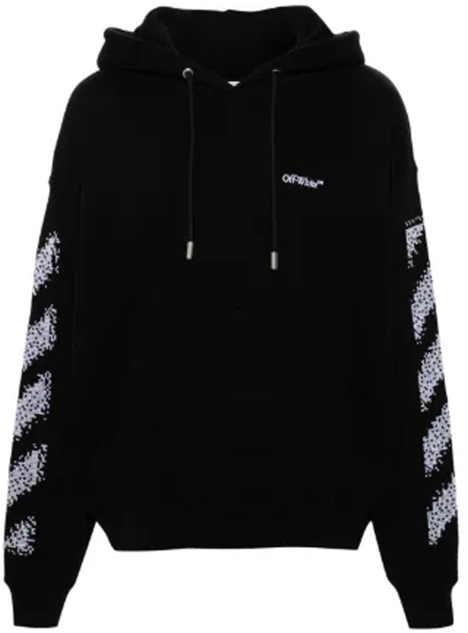 OFF-WHITE Off-White Pixel Diag Skate Hooded Sweatshirt Zwart