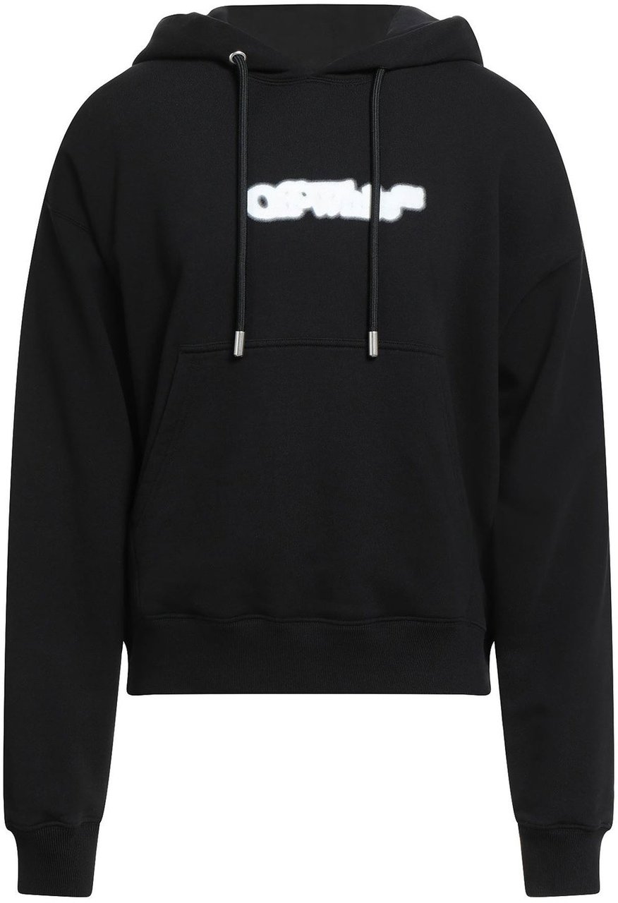 OFF-WHITE Off-White Hooded Logo Sweatshirt Zwart
