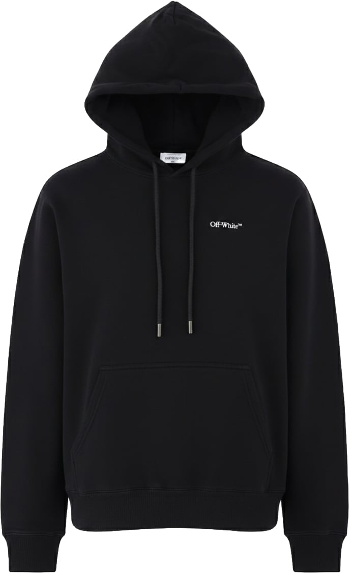 OFF-WHITE Black Double Arrows Back Graphic Hoodie Zwart