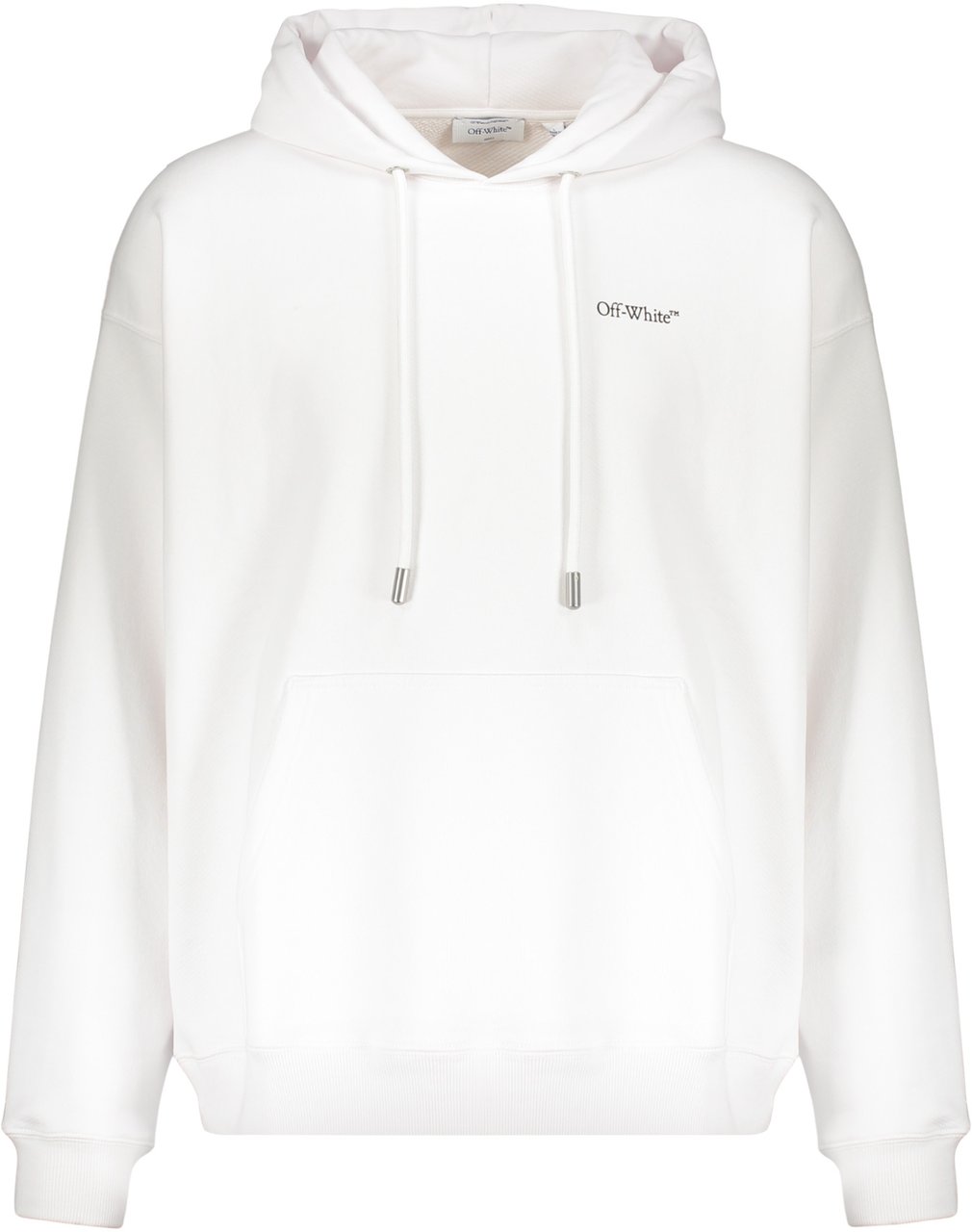 OFF-WHITE Sweatshirt White with Hood and Pocket Wit