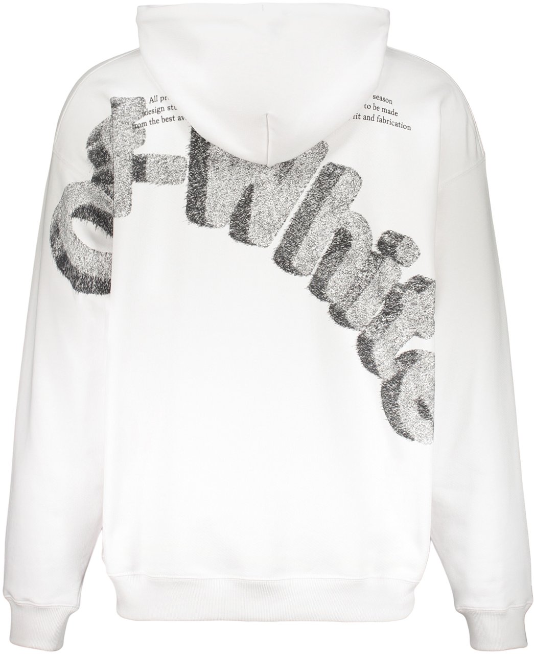 OFF-WHITE Sweatshirt White with Hood and Pocket Wit