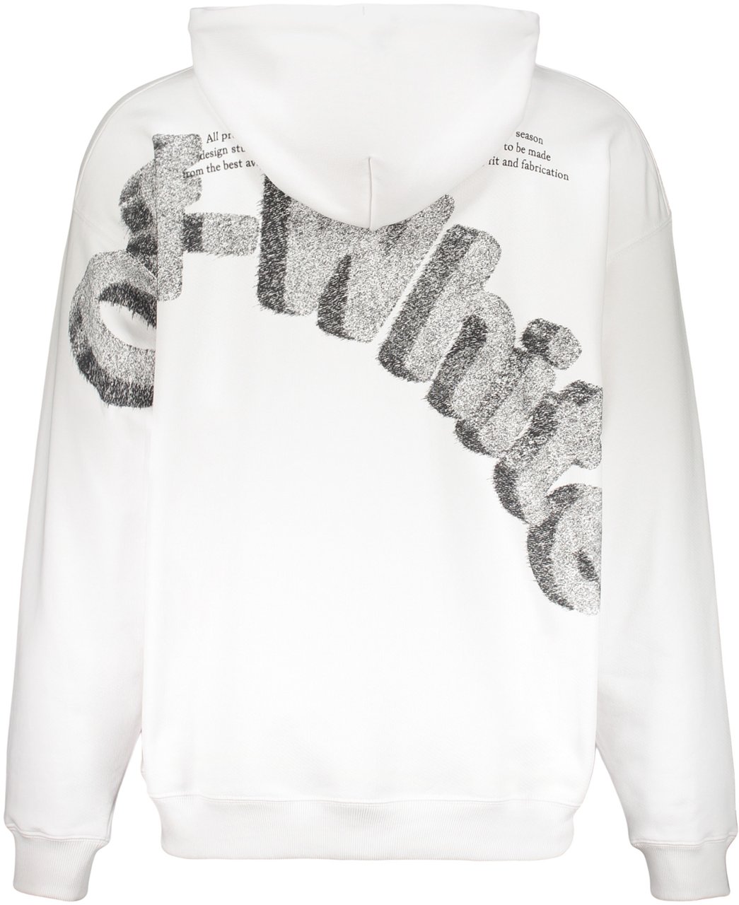 OFF-WHITE Sweatshirt White with Hood and Pocket Wit