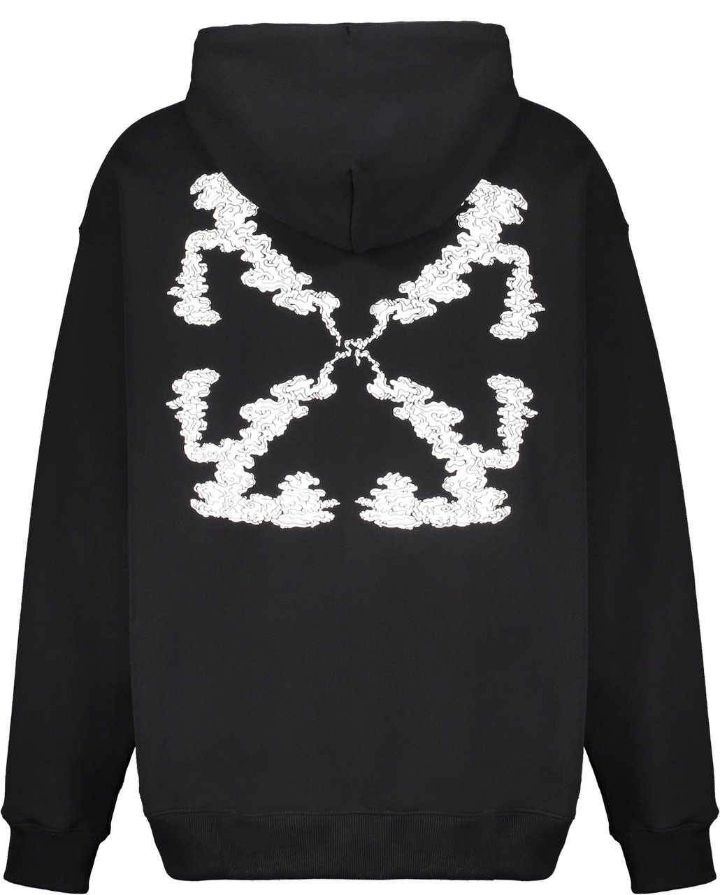 OFF-WHITE Black Minimalist and Versatile Hoodie Zwart