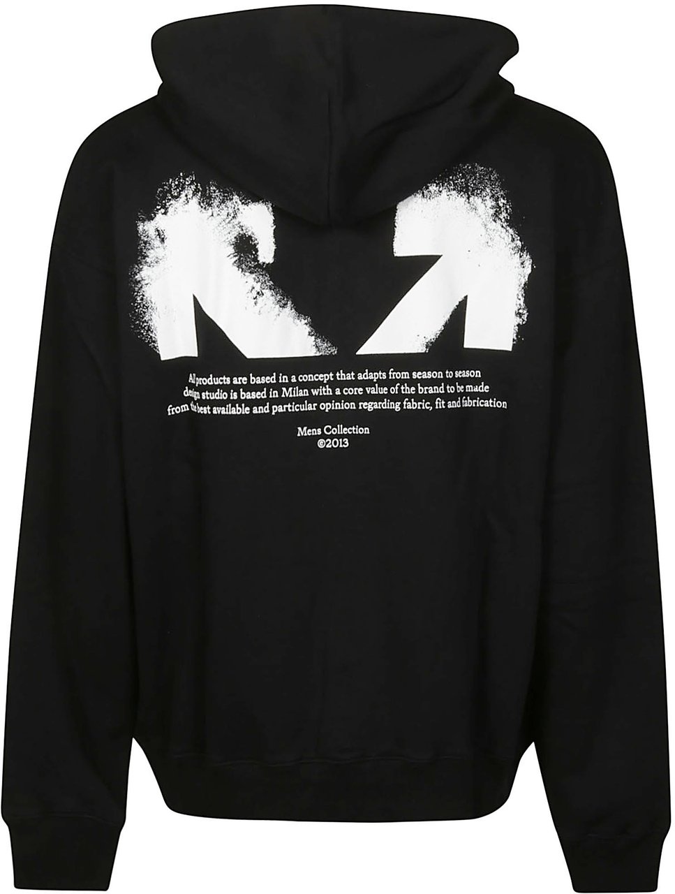 OFF-WHITE Half Arrow Skate Zip Sweatshirt Black Zwart